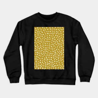 Mustard Yellow and White Spotty Polka dot Crewneck Sweatshirt